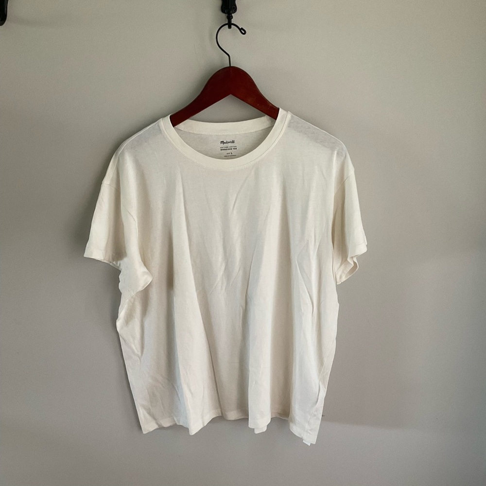 Madewell Soft White Oversized Tee